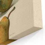 Detailed Art Realism: Botanical Pear Illustration Realism Wall Art Canvas