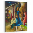 Realistic Wall Art: Abstract Urban Woman Scene Realism Canvas Print