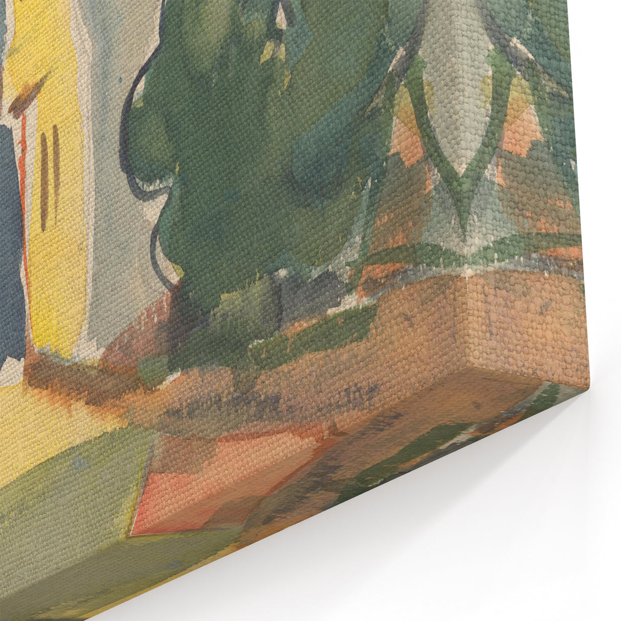 Detailed Art Realism: Abstract Urban Pedestrian Scene Realism Canvas Print