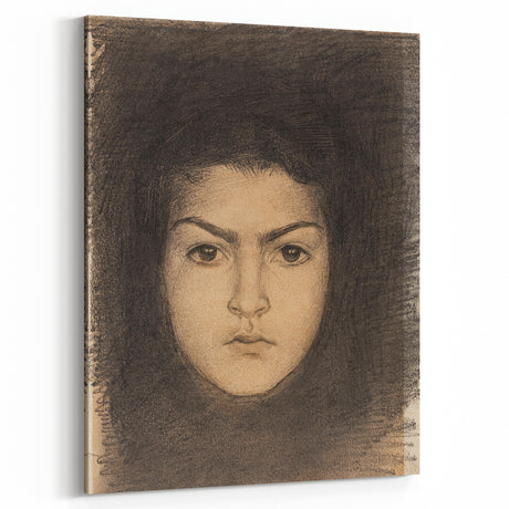 Fine Art Realism: Intense Portrait of a Woman Realism Canvas Wall Art