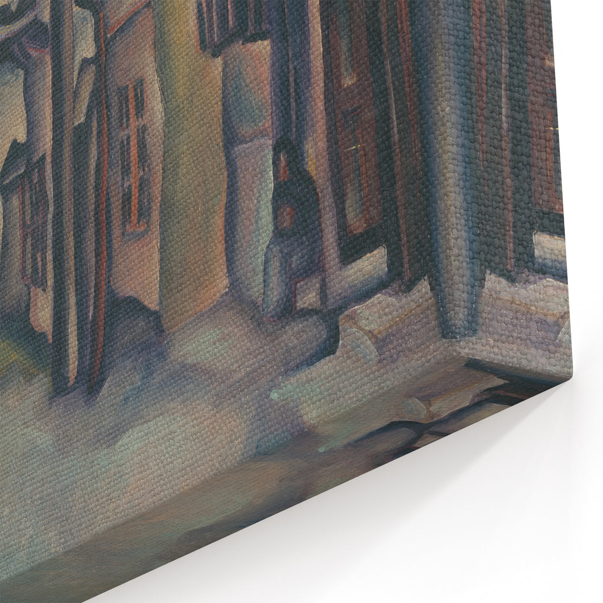 Expressionist Alley Scene - Abstract Modern Expressionism Wall Art