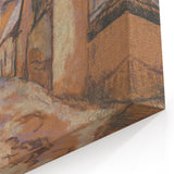 Expressionist Rustic Alley - Abstract Expressionism Wall Art Print