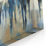 Modern Abstract Figurative Canvas - Vibrant Blue Human Figures