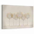 Modern Abstract Landscape Art with Golden Trees - Elegant Wall Decor