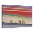 Vibrant Abstract Landscape Art with Bold Red Hues - Modern Wall Decor
