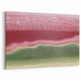 Abstract Landscape Art with Pink and Green Tones - Modern Wall Decor
