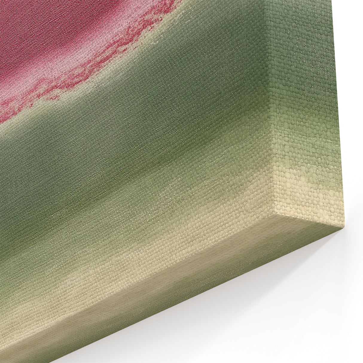 Abstract Landscape Art with Pink and Green Tones - Modern Wall Decor