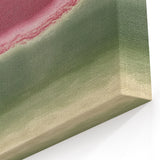 Abstract Landscape Art with Pink and Green Tones - Modern Wall Decor