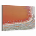 Abstract Landscape with Bold Orange and Earthy Tones - Modern Wall Art
