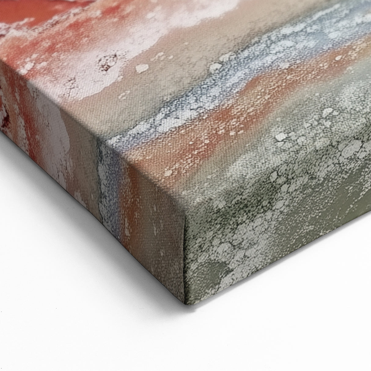 Abstract Landscape with Bold Orange and Earthy Tones - Modern Wall Art