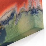 Abstract Landscape with Red and Green Tones - Contemporary Wall Art