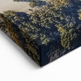 Abstract Landscape with Red and Green Tones - Contemporary Wall Art