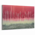 Abstract Landscape with Pink and Green Hues - Modern Nature Wall Art