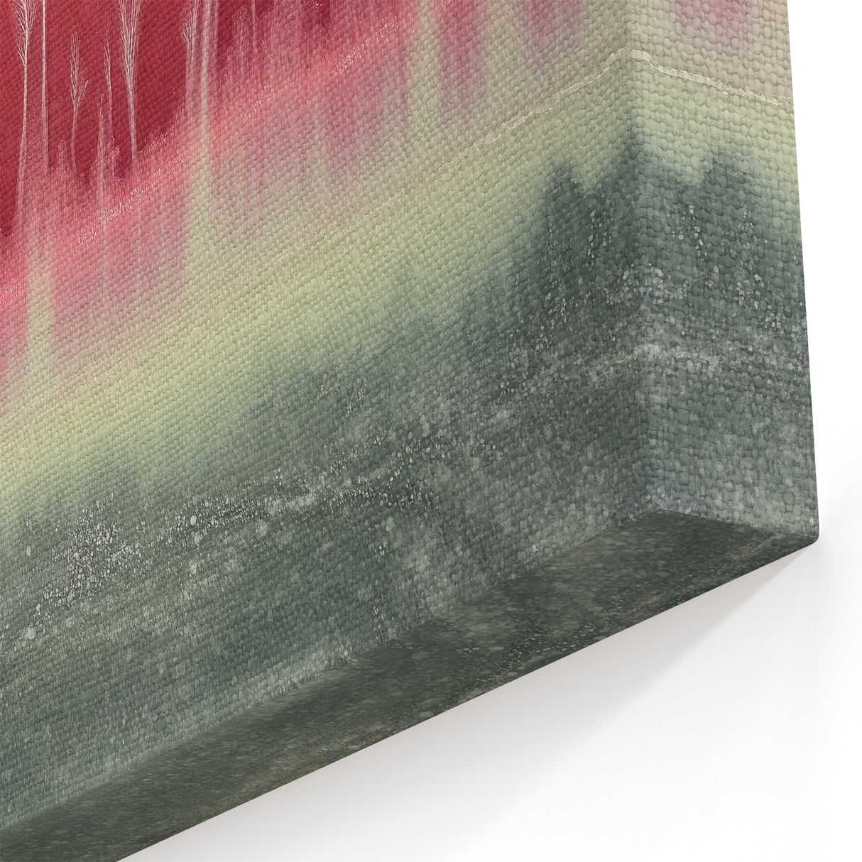 Abstract Landscape with Pink and Green Hues - Modern Nature Wall Art