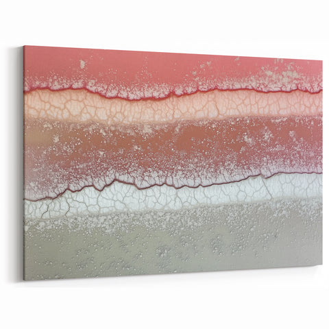 Abstract Landscape with Soft Pink and Beige Tones - Modern Wall Decor