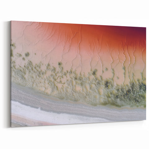 Abstract Landscape with Warm Earth Tones and Textures - Modern Wall Art