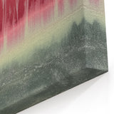 Abstract Landscape with Pink and Green Layers - Elegant Wall Art