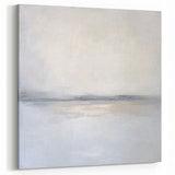 Minimalist Abstract Landscape with Soft Gray Hues - Serene Wall Art
