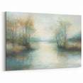 Abstract Landscape with Soft Pastel Hues - Serene Nature Wall Art