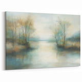 Abstract Landscape with Soft Pastel Hues - Serene Nature Wall Art