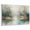 Modern Abstract Landscape Art - Serene Reflection Canvas Print
