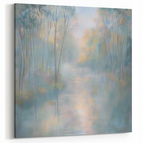 Contemporary Abstract Landscape Art - Tranquil Waters Canvas Print