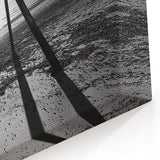 Dramatic Black and White Abstract Landscape - Monochrome Canvas Art