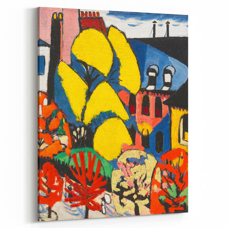 Modern Wall Art - Vibrant Abstract Landscape with Bold Colors