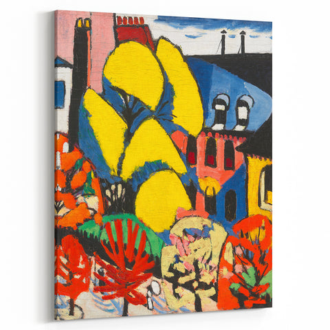 Modern Wall Art - Vibrant Abstract Landscape with Bold Colors