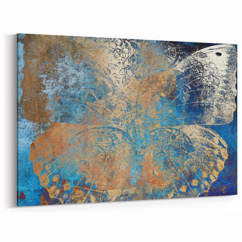 Abstract Butterfly Wildlife Painting - Animal Canvas Wall Art