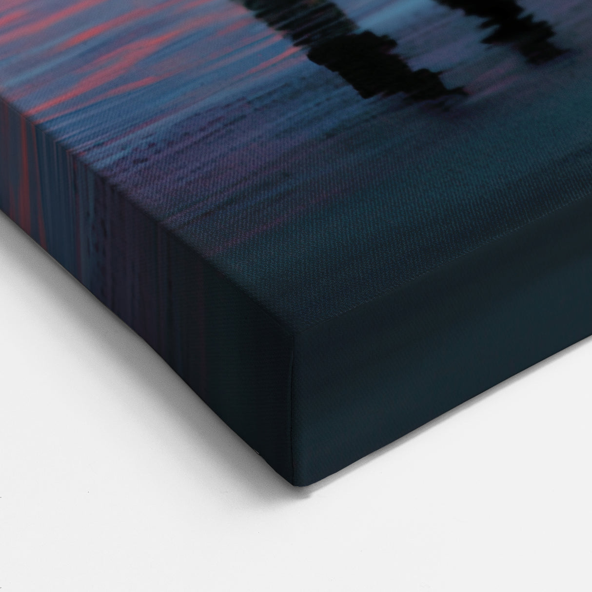 Vivid Sunset Abstract Landscape - Pier Reflection Canvas Art