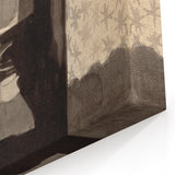 Modern Wall Art - Monochromatic Abstract Bedroom Scene in Grayscale