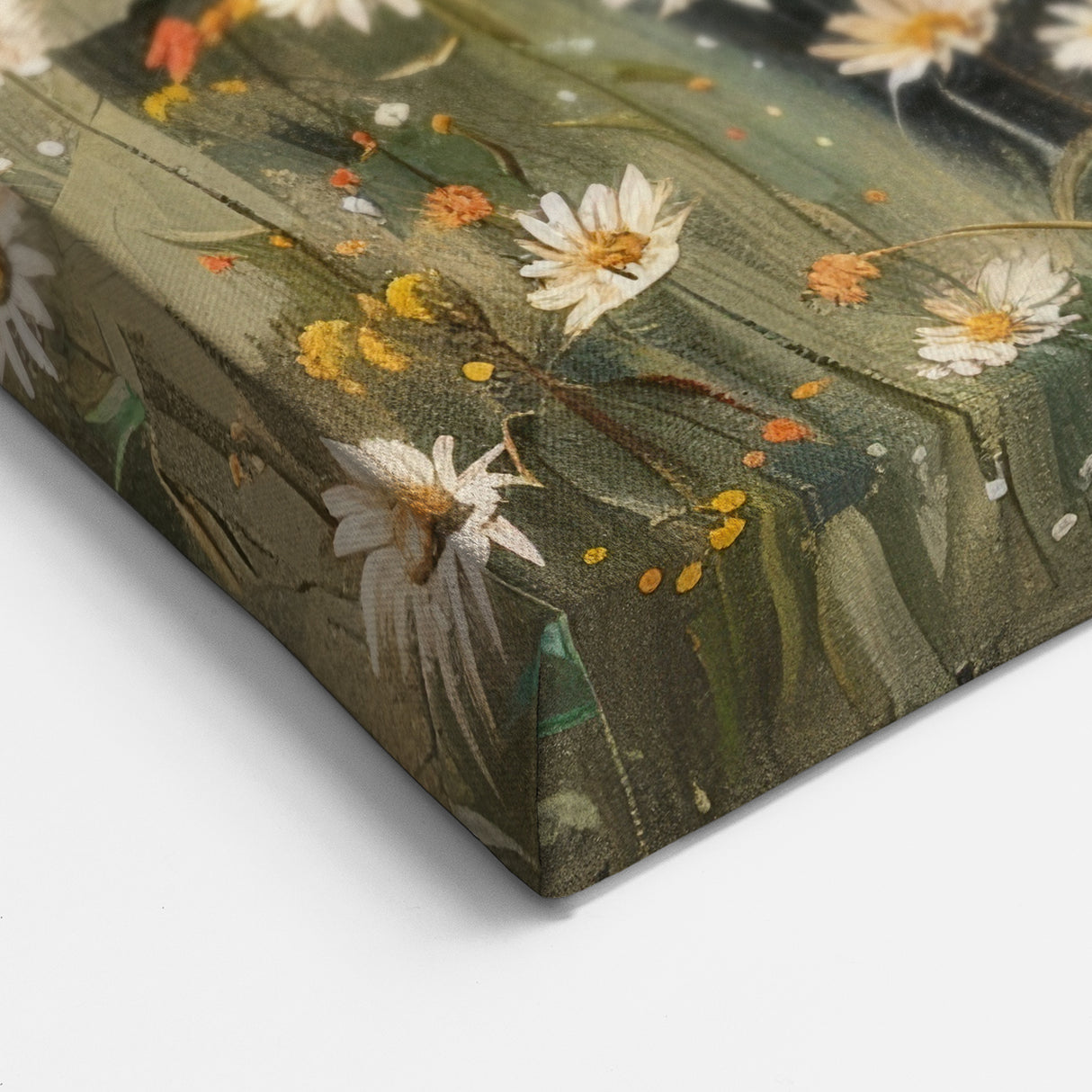 Highland Cow in Scenic Meadow - Wildlife Painting Wall Art