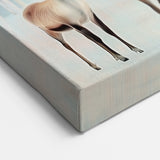 Winter Forest Abstract Landscape - Deer in Snow Canvas Wall Art