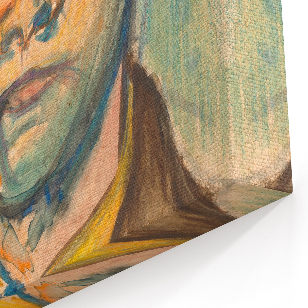 Modern Wall Art - Expressive Self-Portrait in Bold Brushstrokes
