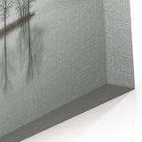 Foggy Lake Abstract Landscape - Reflective Trees Minimalist Canvas