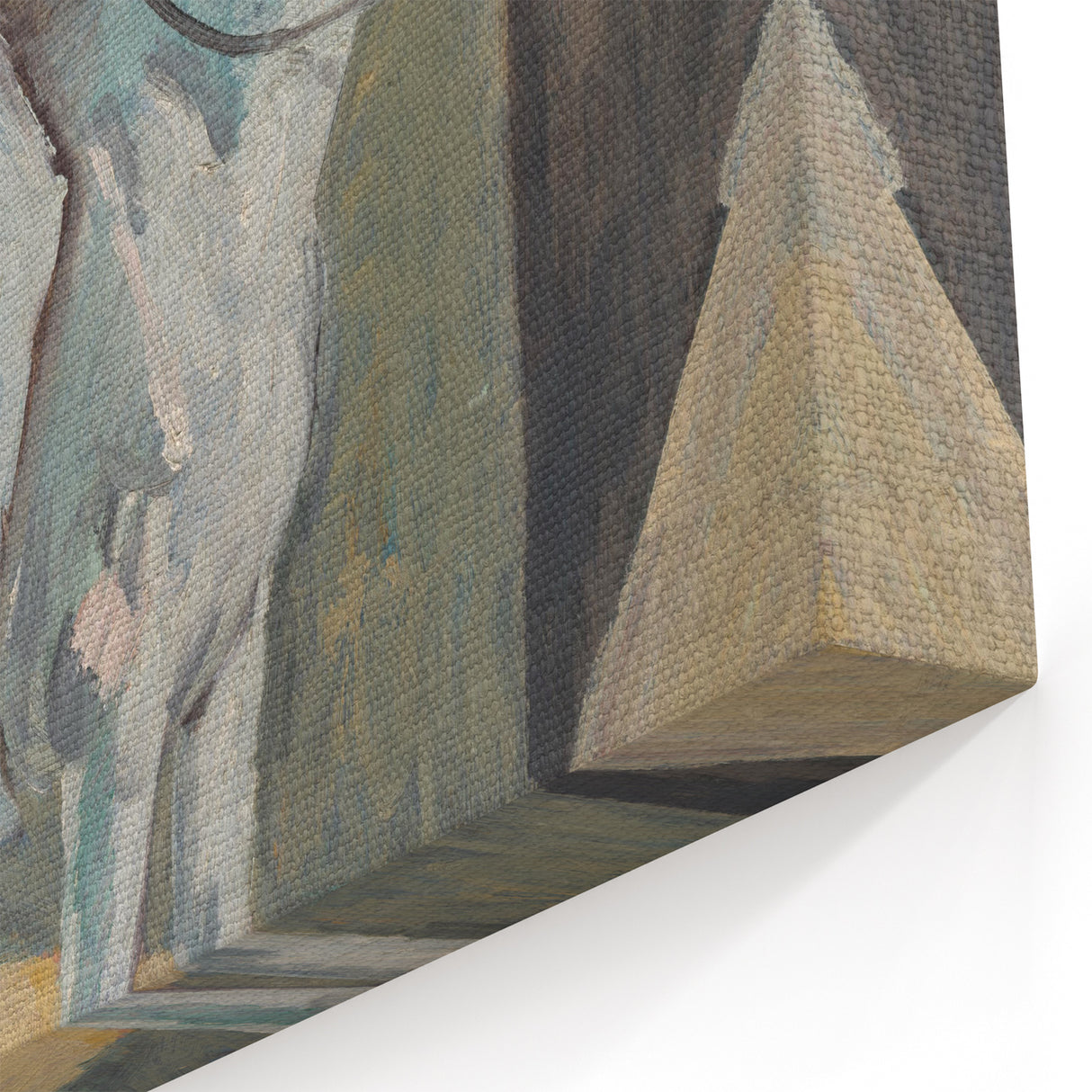 Modern Wall Art - Abstract Circus Rider in Pastel Hues and Bold Strokes