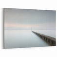 Minimalist Pier Abstract Art - Tranquil Horizon Canvas Print