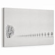 Minimalist Winter Landscape Art - Snowy Tree Line Canvas Wall Print