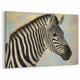 Zebra Profile Illustration - Wildlife Painting Wall Art
