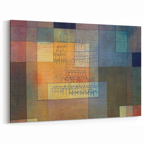 Modern Wall Art - Abstract Geometric Architecture in Warm Tones
