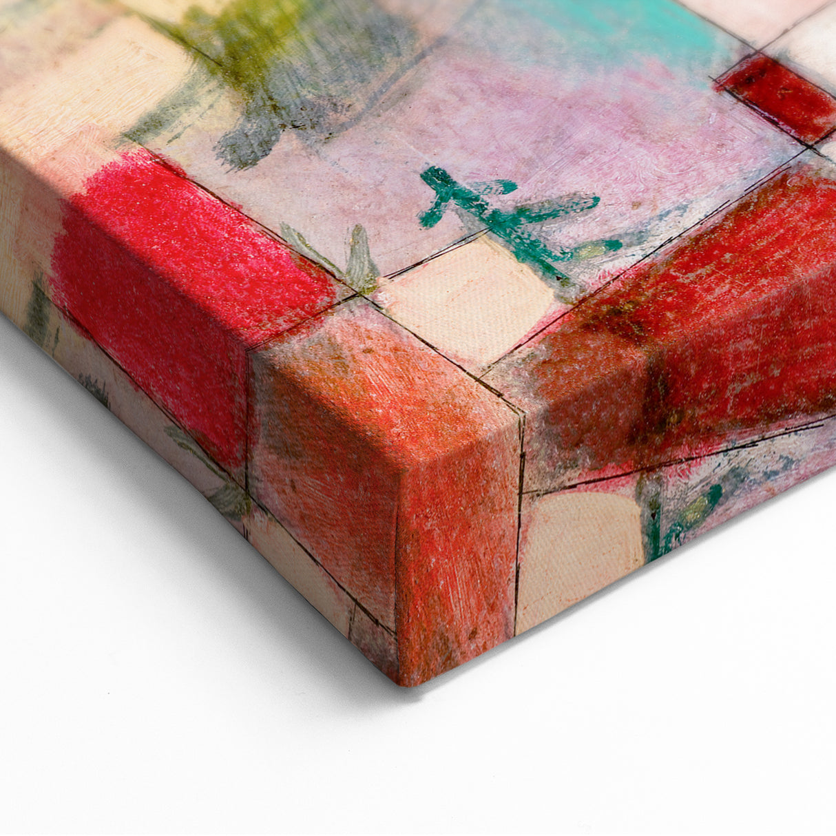 Modern Wall Art - Vibrant Abstract Rhythms in Red, Green, and Violet