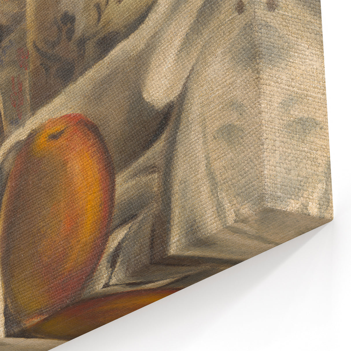 Modern Wall Art - Still Life with Ceramic Pots and Apples in Neutral Tones