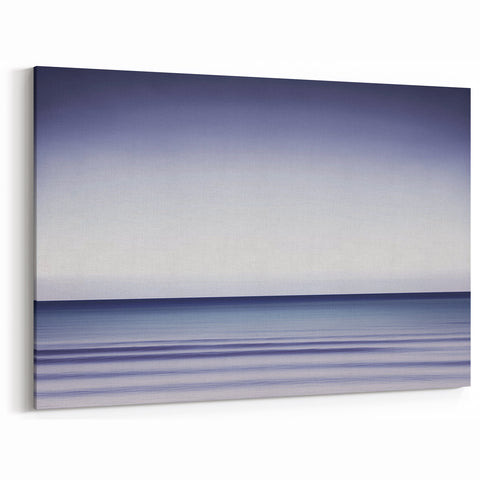 Modern Abstract Landscape Art - Tranquil Ocean Horizon Canvas Print