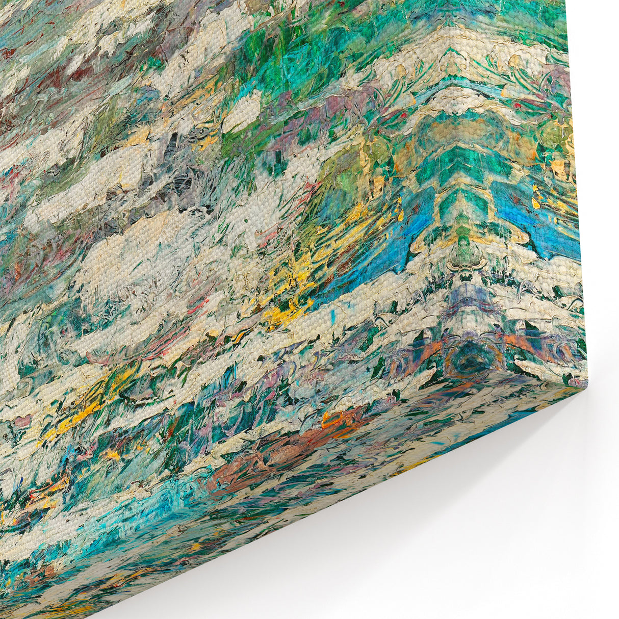 Modern Wall Art - Impressionist Seascape with Vibrant Textured Waves