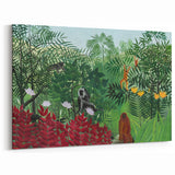 Tropical Forest with Monkeys" Modern Wall Art - Contemporary Jungle Decor