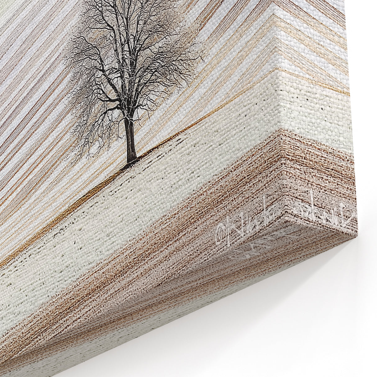 Artistic Landscape Designs - Minimalist Tree in Winter Fields