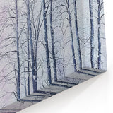 Abstract Nature Wall Art - Winter Trees in Snowy Landscape