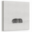 Minimalist Landscape Wall Art - Snowy Trees in Winter Field