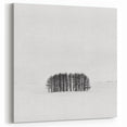Minimalist Landscape Wall Art - Snowy Trees in Winter Field